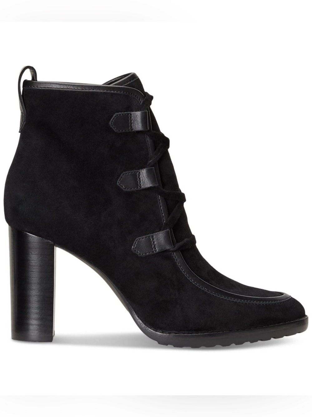 Lauren Ralph Lauren Womens Leather Mabel Lace up Dress Booties Size 5M NIB